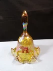 Fenton Gold Carnival Glass Hand Painted Bell w/ Elephant Design