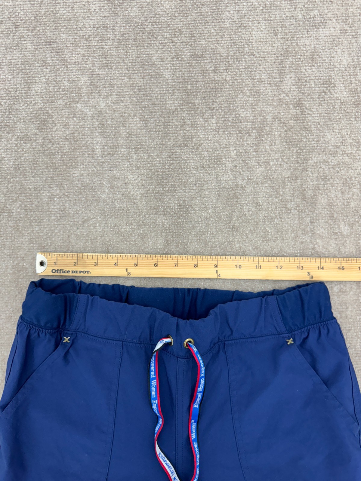 Empowered Women Solid Blue Drawstring Scrub Botto… - image 4