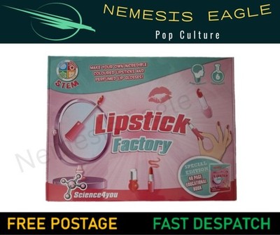 SCIENCE4YOU LIPPENSTIFT FABRIK STIEL KIT 8+ JAHRE BRANDNEU UND VERSIEGELT