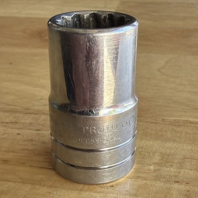 Proto Professional 9/16'' Shallow Socket 1/2'' Drive 12 Point 5418 Made in USA