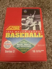 Score 1992 Major League Baseball Series 2 Sealed Box Chuck Knoblauch Mantle
