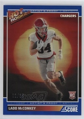 2024 Score Hot Rookies Artist's Proof 2/35 Ladd McConkey #15 RC go9