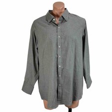 Proper Cloth Dress Shirt Mens 18.5 100 Cotton Long Sleeve Gray