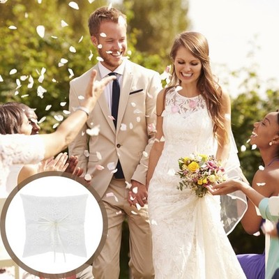 1 Stück Ringkissen Romantisches Ringkissen Hochzeit Party Schleifen Design