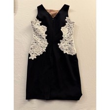 Ralph Lauren Women's Size 8 Navy Lace Sheath Dress Formal Sleeveless