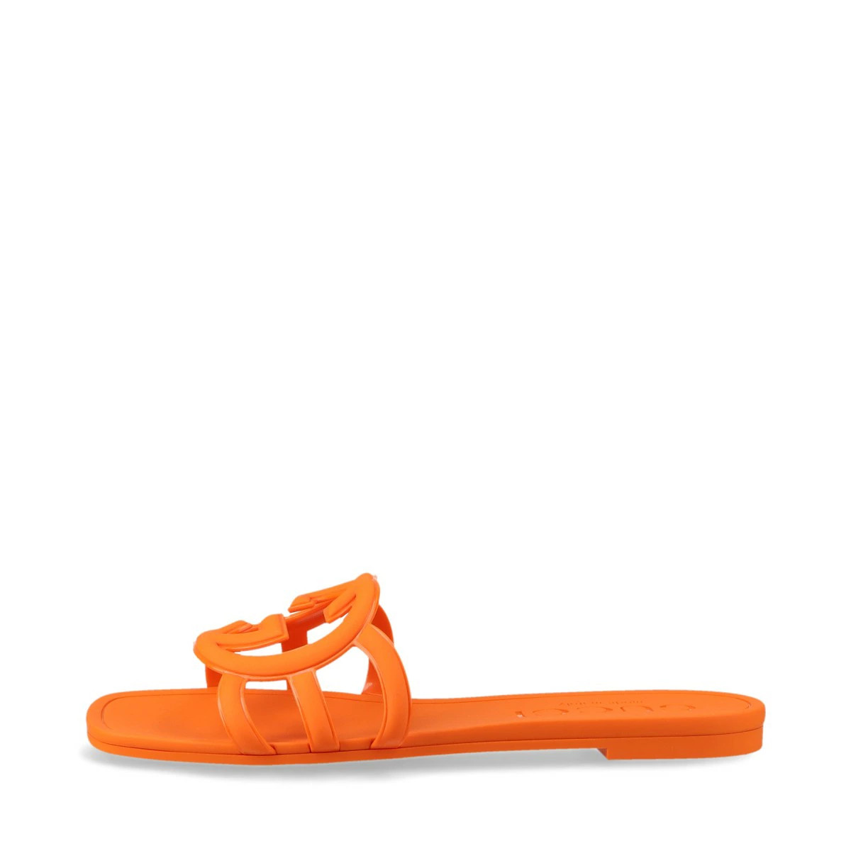 GUCCI Interlocking G 24 Years Rubber Sandals EU35 Women's Orange 780307 Box Stor