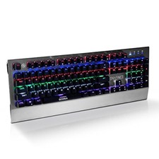LED Mechanical Gaming Keyboard Red Switches 104 Backlit Keys Pro Series