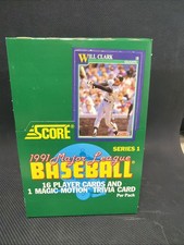 1991 Score Series 1 Baseball Cards Wax Box - 36 Sealed Packs