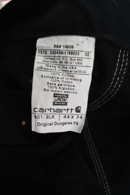 Vintage Carhartt B01 BLK Duck Double Knee Work Pants Made In USA