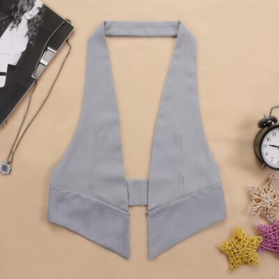 Women Suit Vest Tank Tops Slim Waistcoat Hanging Neck Business Office Blouse