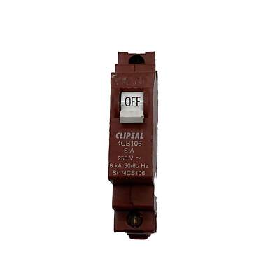 Clipsal Miniature Circuit Breaker 1 Pole 6A 8kA 240V 4CB106