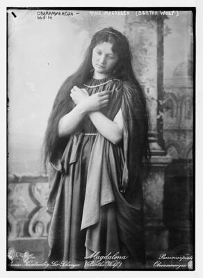 Magdalen Bertha Wolf in passion play Oberammergau Bavaria Germany c1900 Photo