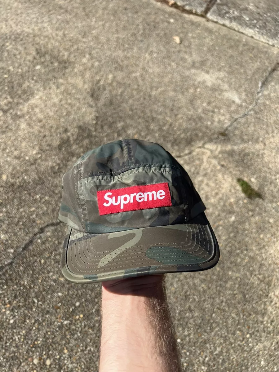 Supreme Reflective Mesh Green Camp Cap