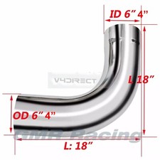 4 6 Inch Idod X 18 Inch Arms 90 Degree Chrome Elbow Exhaust Truck Pipe Tube 4 6 Inch Idod X 18 Inch Arms 90 Degree Chrome Elbow Exhaust Truck Pipe Tube