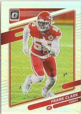 2020 Panini Donruss Optic Frank Clark Silver Holo Prizm SP Kansas City Chiefs