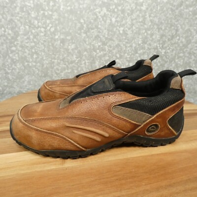 Timberland T-Max Loafer Men 8M Brown Leather Slip On Steel
