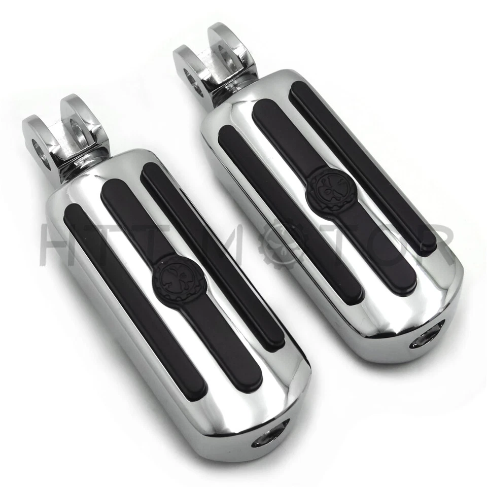 Estriberas personalizadas Groove Gear Skull para Kawasaki Front Vulcan 1500 800 900 Classic Foto 3 de 4