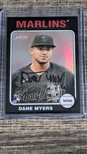 Dane Myers Rookie SSP - 2024 Topps Heritage High Number Black Chrome#/75 Marlins