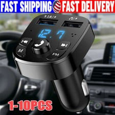Bluetooth 5.0 Wireless Handsfree Car FM Transmitter MP3 Player 2 USB Charger lot