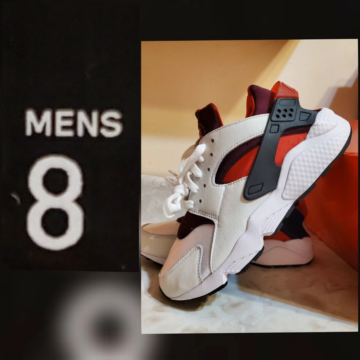 Nike Air Huarache White/Varsity Red/Red Oxide DD1068-105 US Men's