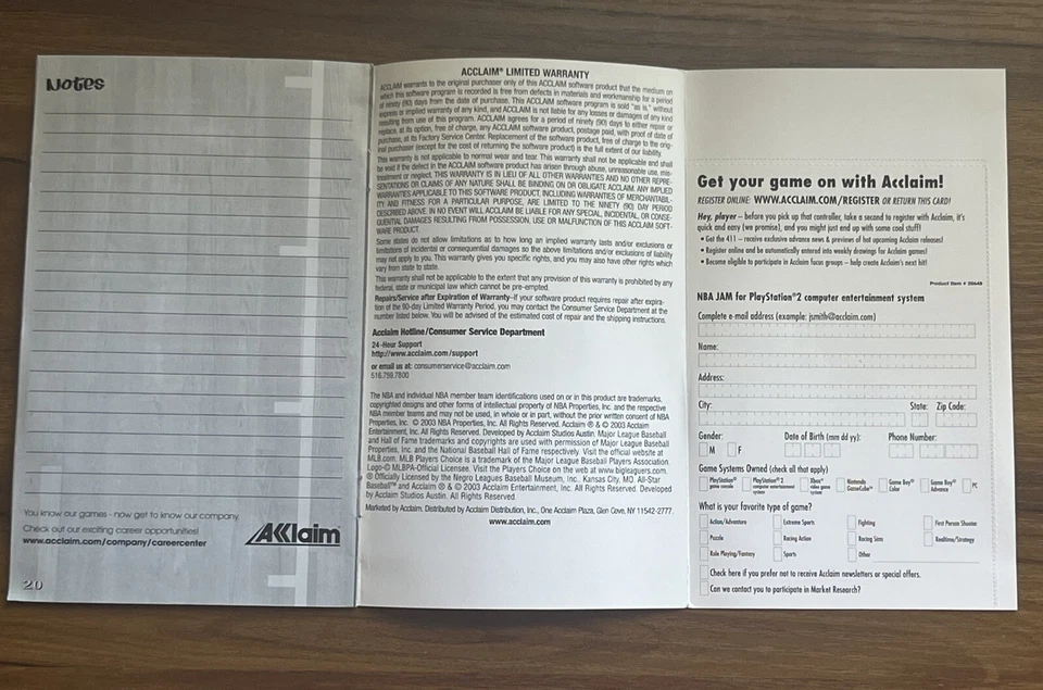 NBA Jam Sony PlayStation 2 PS2 2003 CIB Complete W/ Manual & Registration Card - Image 4 of 4