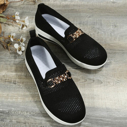 Womens Flat Loafers Trainers Pumps Slip On Casual Ladies Comfort Shoes Size3-8 - Picture 8 of 17