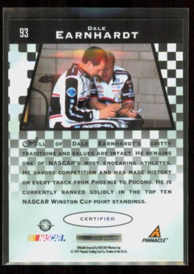 1997 Pinnacle Certified - Burning Desire #93 Dale Earnhardt | eBay