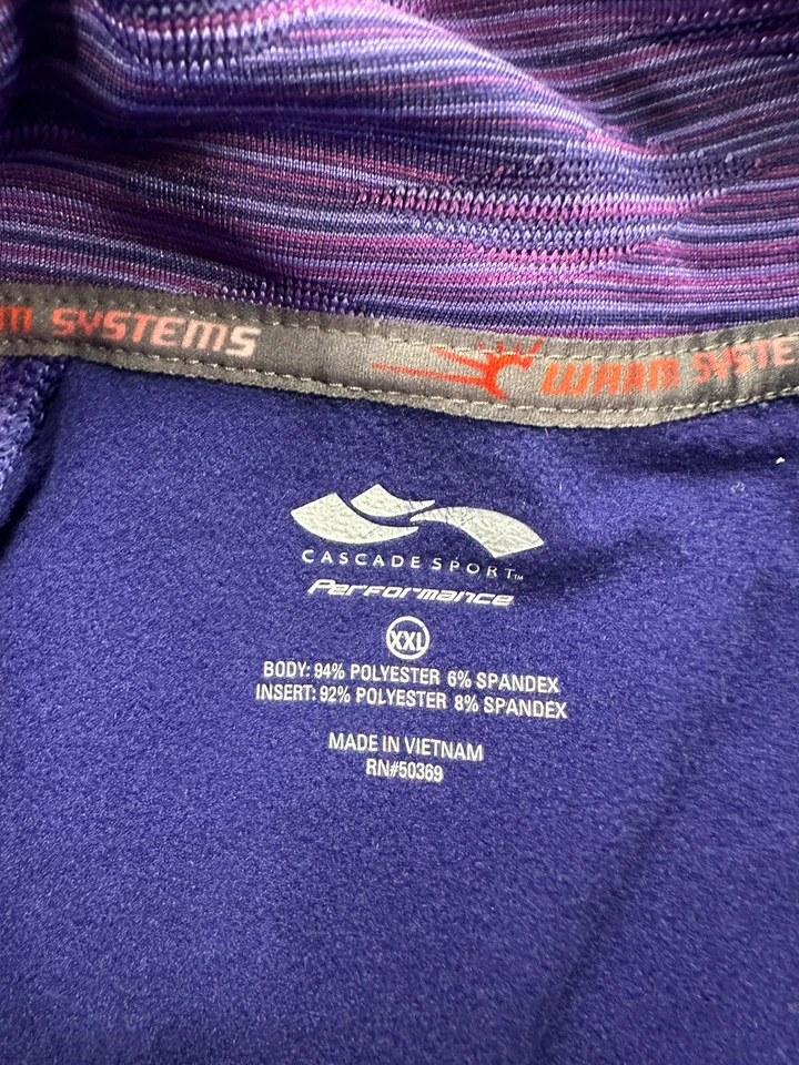 Top deportivo Cascade para mujer XXL manga larga ropa deportiva púrpura cálido grueso correr Foto 3 de 4