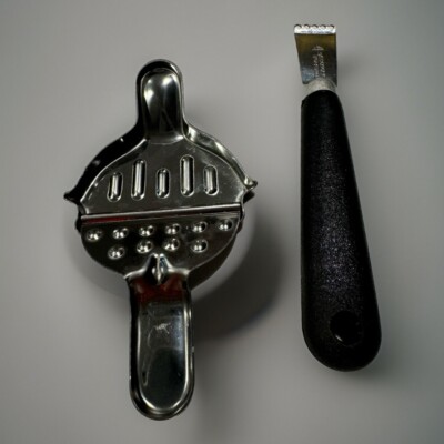 Vintage Tool Set  Econome Unix Citrus Peel Zester France. Squeezer Germany 18/8