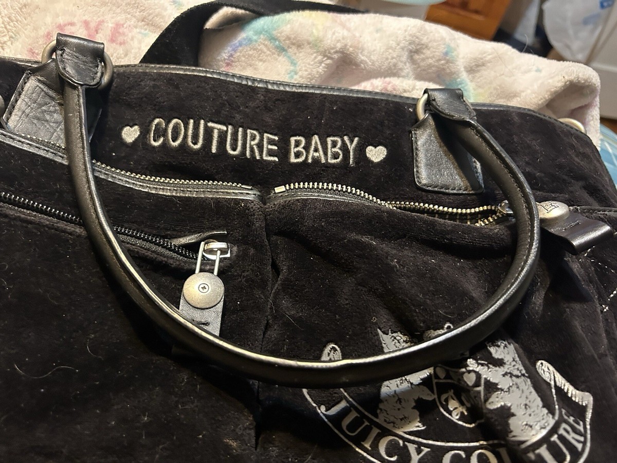 アメリカ LA JUICY COUTURE マザーズバッグ 黒 オムツ替シート付