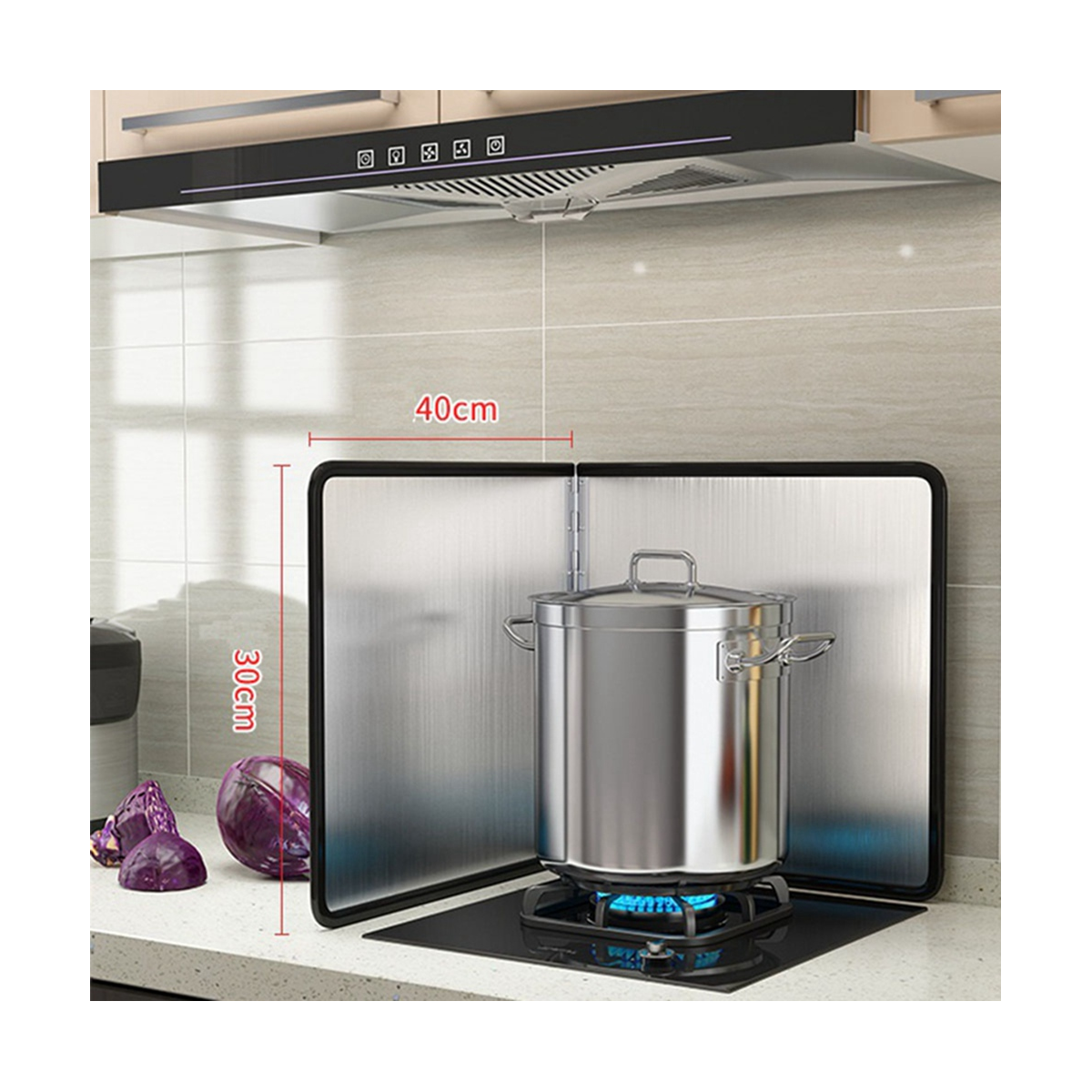 Kitchen Gas Stove Baffle Stainless Steel Frying Oil Splashing Splash