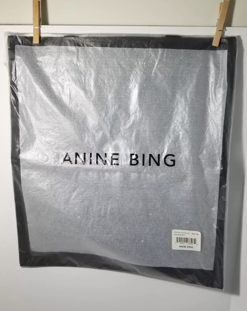 Anine Bing Remy Canvas Logo Tote Bag Black New | eBay