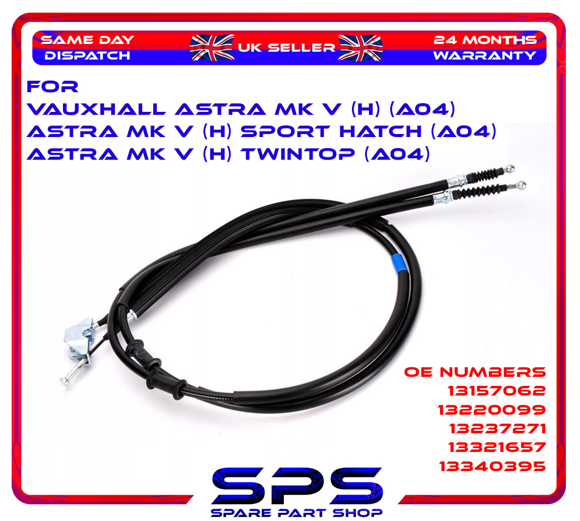 Handbrake Cable Rear Vauxhall Astra Mk5 Classic H Disc Type 20042011