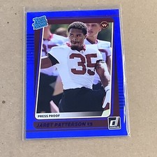 2021 Donruss Jaret Patterson Rated Rookie Blue Press Proof RC Washington A-46