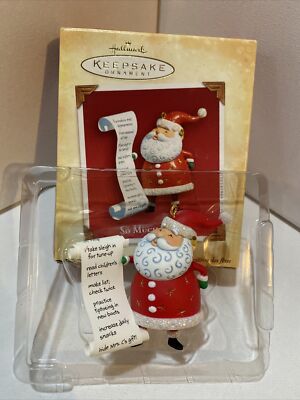 Hallmark Keepsake So Much to Do Santa's Checklist Christmas Ornament 2004 