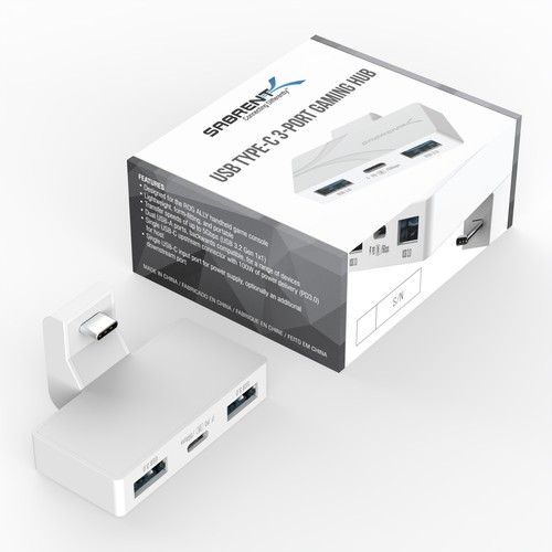 SABRENT USB Type-C 3-Port Gaming Hub for ASUS ROG Ally - Picture 9 of 9