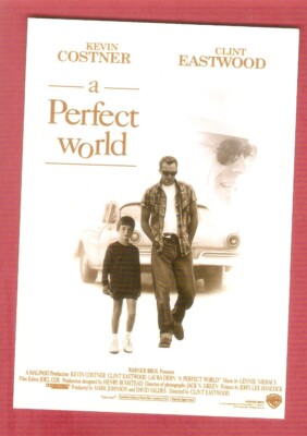 Clint Eastwood Postcard CINEMA Movie A PERFECT WORLD/Sonis/Kevin COSTNER