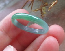 Certified Green Burma Natural A JADE Jadeite Circle RING USA. 10.25    610529