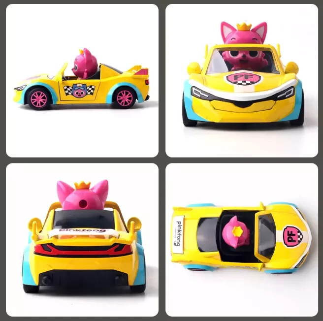 Pinkfong Baby Shark Sports Car Pull Back Door Open Die Cast / Tracking