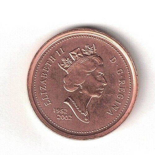 2002 Plain Canada Uncirculated Non-magnetic QEII & Maple Leaf One Cent Coin!