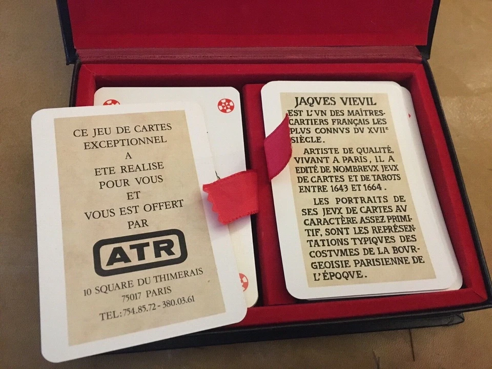 Deux jeux de 52 cartes + Jokers publicité ATR en coffret - Années 1980 - Photo 3/4