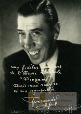 Cinzano Radio Luxembourg Fernandel Old Harcourt Promotional Photo 1949 Cinzano Radio Luxembourg Fernandel Old Harcourt Promotional Photo 1949