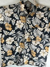 OP sport men's Hawaiian Aloha shirt size Small Cotton Floral Casual Vintage