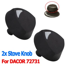 2x For Dacor 72731 Cook Top Burner Control Knob Black Stove Knobs Replacement