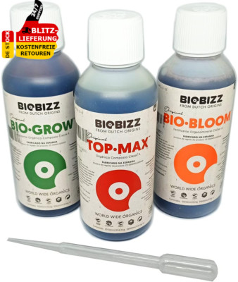 3-teiliges Biobizz Try-Pack Indoor Biologischer Flüssiger Dünger 3X250Ml