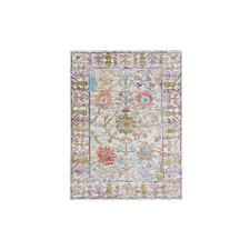 2'3" x 3'2" Beige Silk With Textured Wool Hand Knotted Oriental Mat Rug R63743