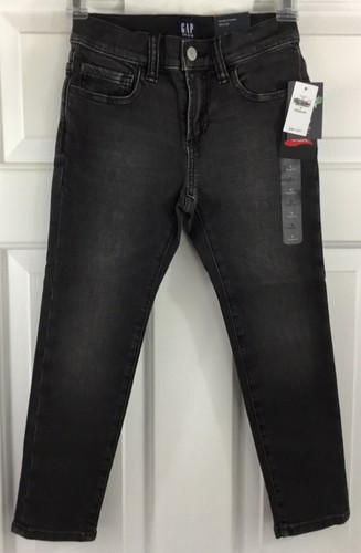 GAP Denim High Stretch Skinny Jeans Boys 6 Regular Black Cotton Blend 22x20 - Picture 3 of 11