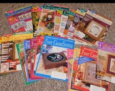 Lot of 27- Just Cross Stitch Misc. Magazines, Intact With Pattern, VG