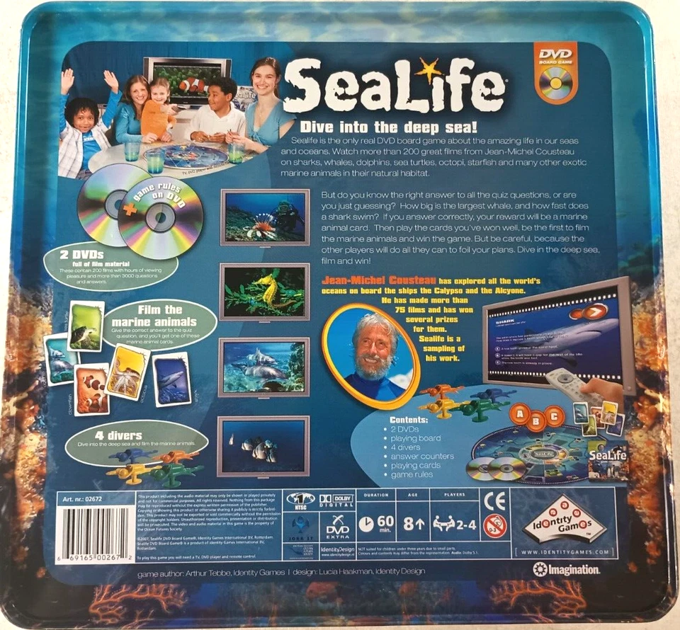 SeaLife DVD Board Game By Imagination In A Tin circa 2008 - Image 2 of 3
