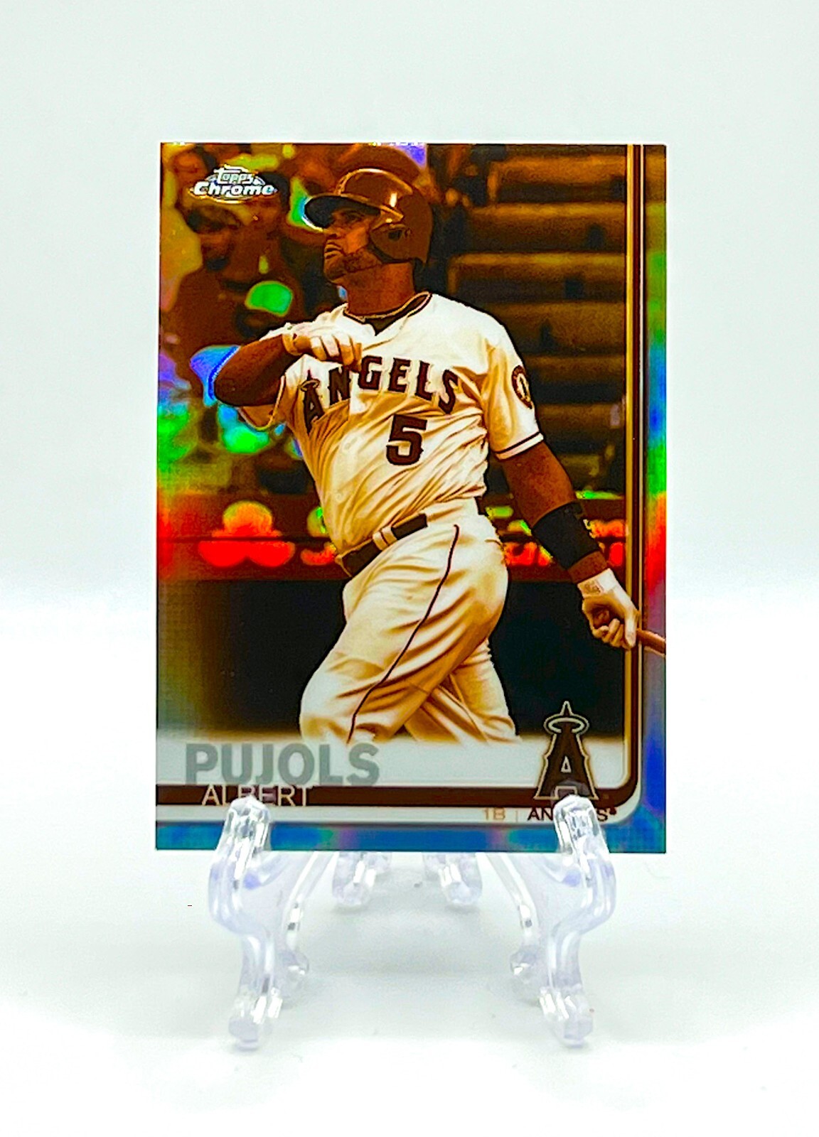 ALBERT PUJOLS 2019 Topps Chrome #27 SEPIA REFRACTOR PARALLEL CARDINALS HOF